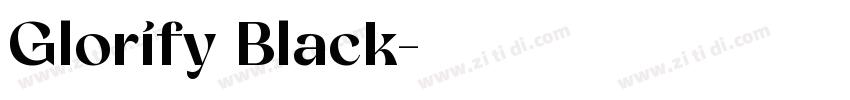 Glorify Black字体转换